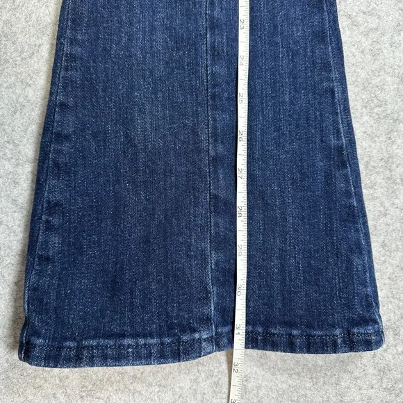 J.CREW RE-IMAGINED Women's 26 Pintuck Skinny Flare Back Zip Night Sky Wash Jeans - Picture 15 of 16